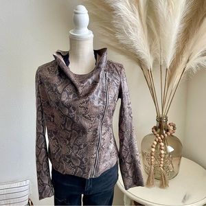 Blank NYC Faux Snakeskin Moto Jacket